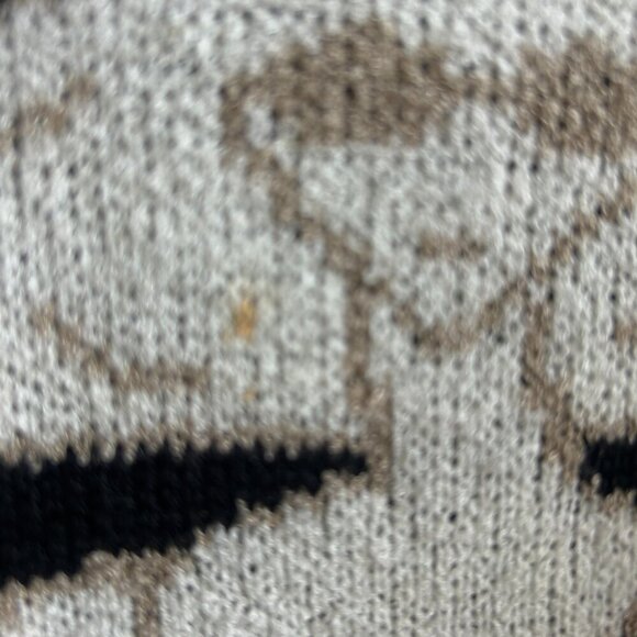 Vintage Funky Sweater Woman with Hat Sunglasses Black Taupe - Picture 6 of 9